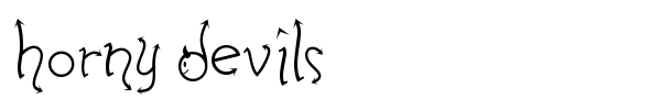 Horny Devils font