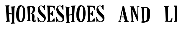 Horseshoes and Lemonade font preview