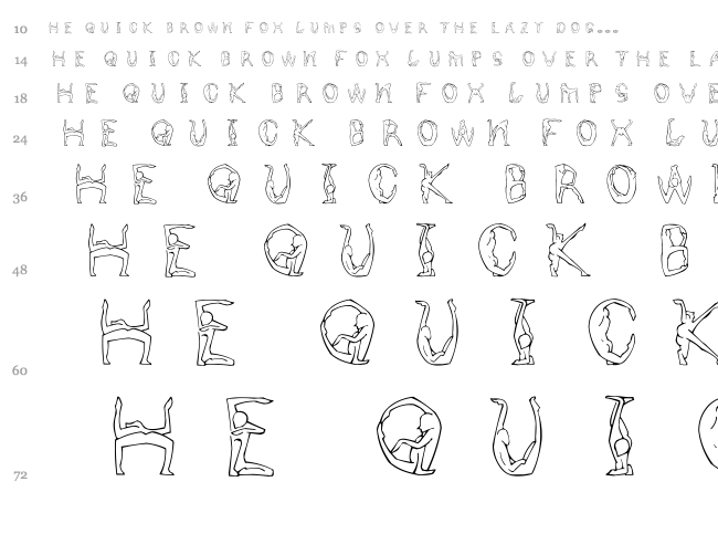 Human Capital font waterfall