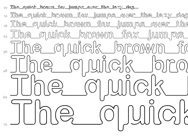 iArnold font waterfall