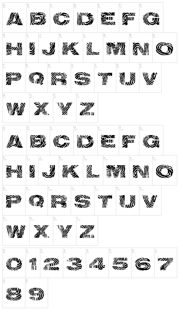 Identify font map