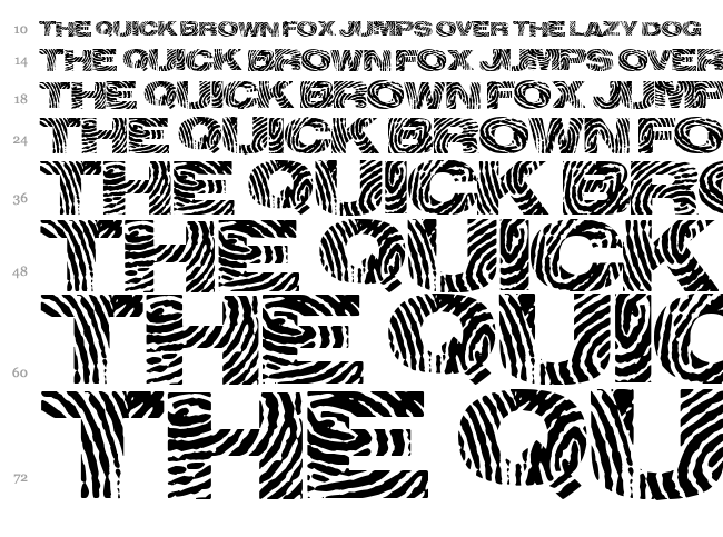 Identify font waterfall