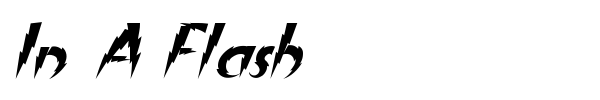 In A Flash font preview