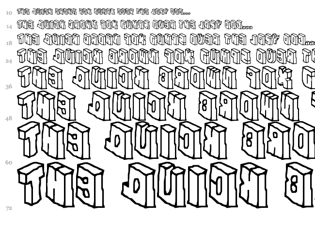 In The Flesh font waterfall