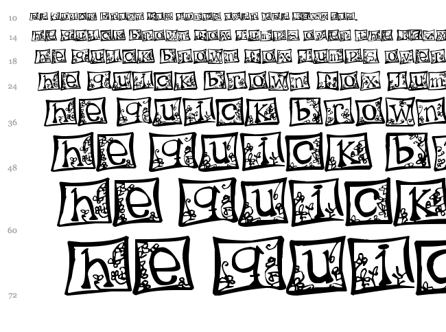 Indezonefont - creative font waterfall