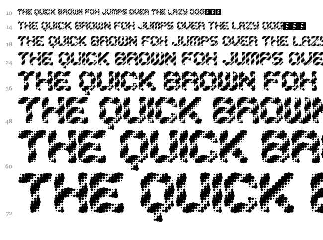 Inklings font waterfall