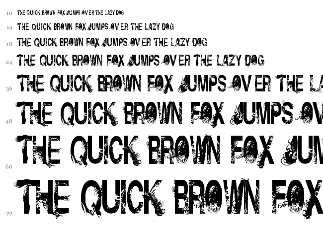 Insolent Bastards font waterfall