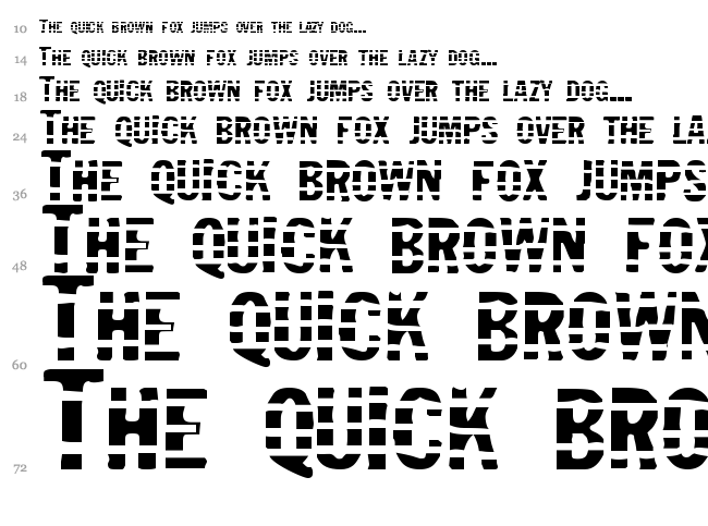 Jailbird font waterfall