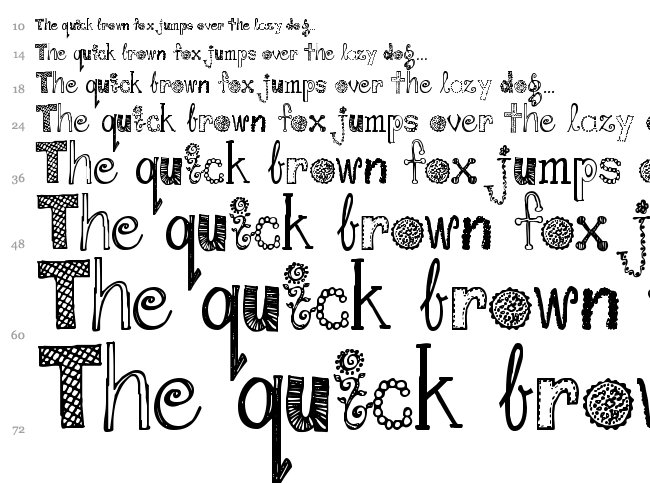 Janda Fabulous font waterfall