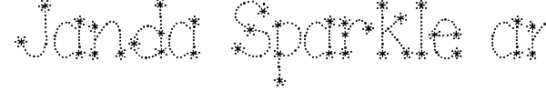 Janda Sparkle and Shine font preview