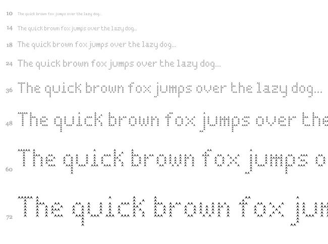 JD ArrowUp font waterfall
