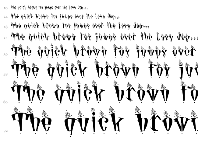 Jetson font waterfall