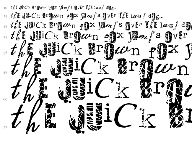 Jolotte font waterfall