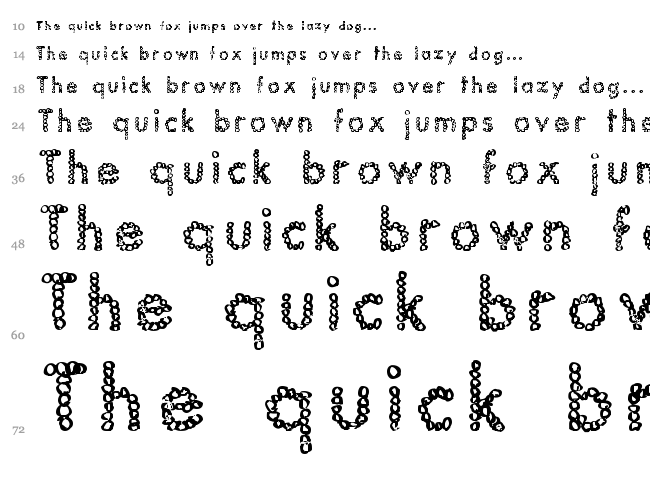 Jpt Bubbles font waterfall