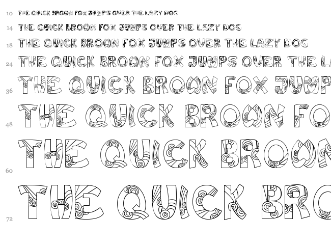 Jump font waterfall