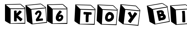K26 Toy Blocks 123 font