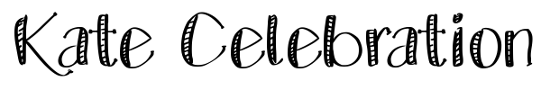 Kate Celebration font