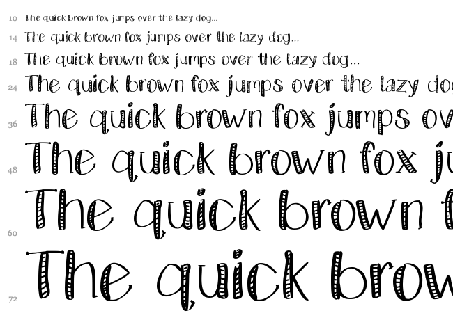 Kate Celebration font waterfall