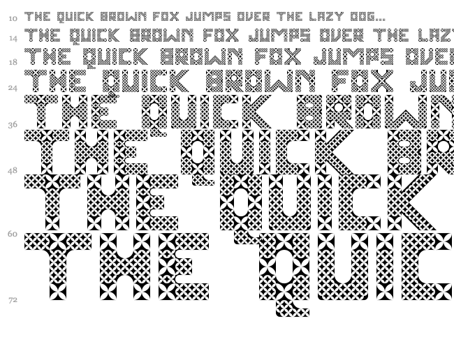 Kawung Textile font waterfall