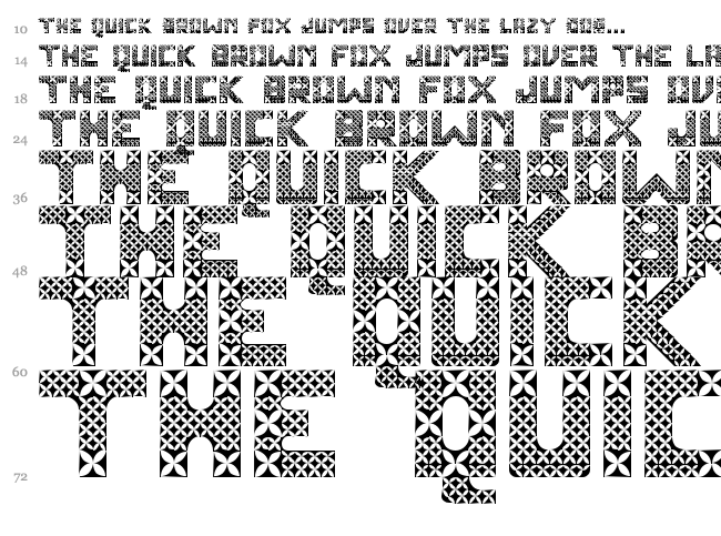 Kawung Textile font waterfall