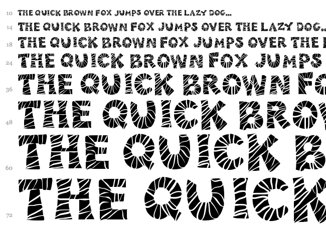 KB3 Zebra Patch font waterfall