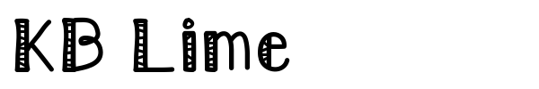 KB Lime font preview