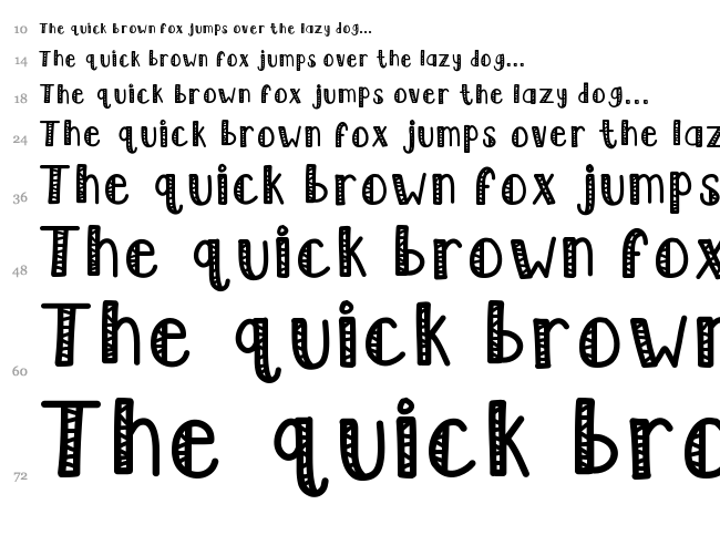 KB Lime font waterfall
