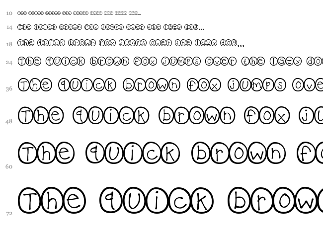 KB Caterpillar font waterfall