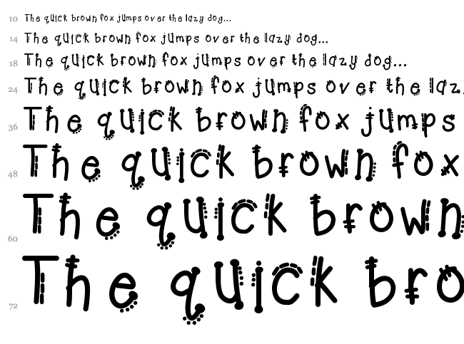 KB Cheetahrita font waterfall
