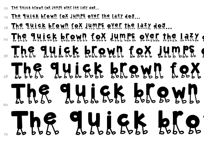 KB Now Walk It Out font waterfall