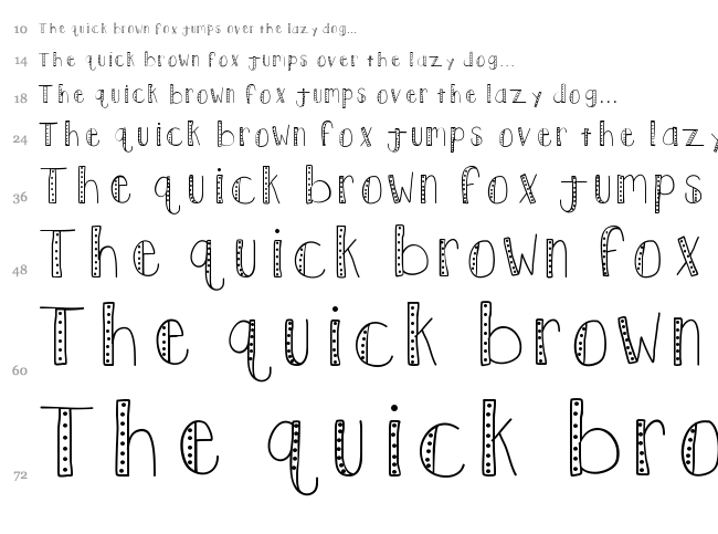 KB Push font waterfall