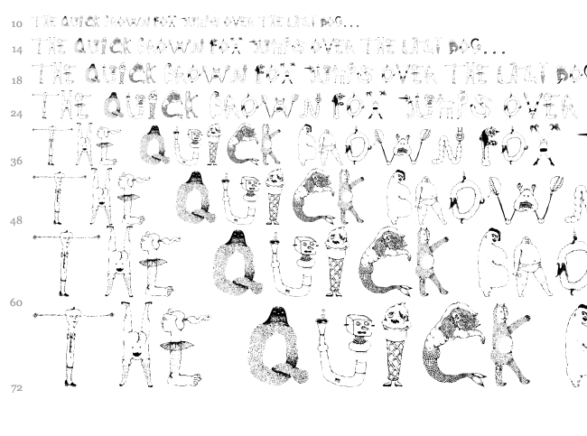 Keeks font waterfall