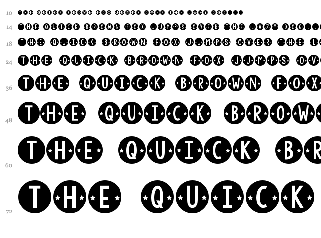 KG Counting Stars font waterfall