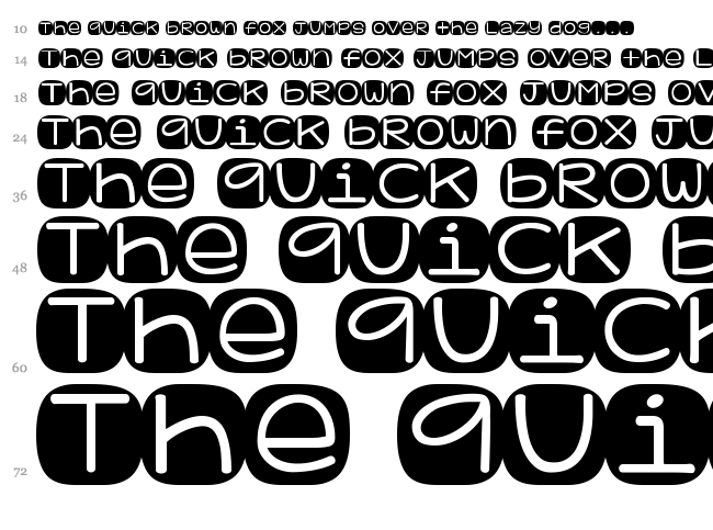 KG Geronimo Blocks font waterfall