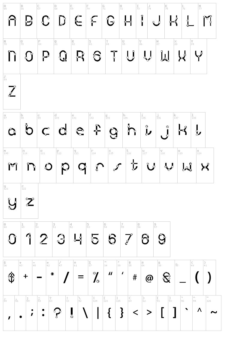 Kings Cross font map