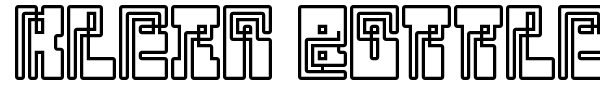 Klein Bottle font