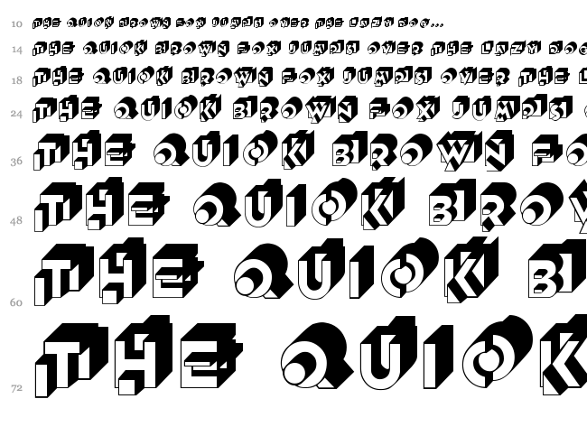 Knockout font waterfall