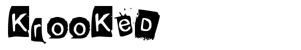 KrooKed font preview