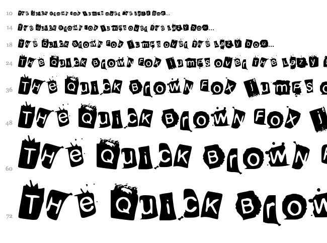 KrooKed font waterfall