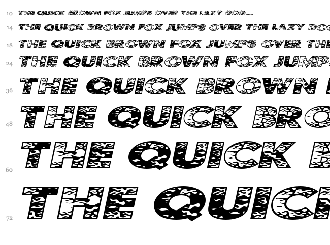 Kustom Kar font waterfall