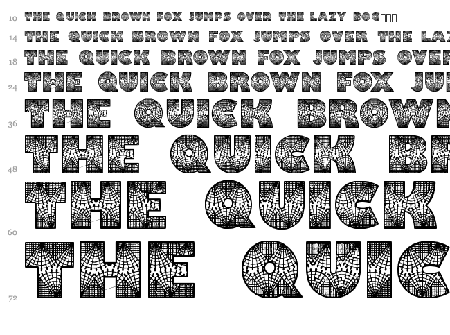 Lacy font waterfall