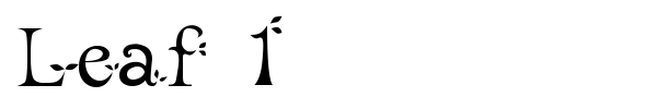 Leaf 1 font
