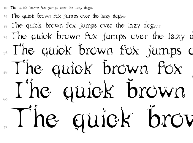 Leaf 1 font waterfall