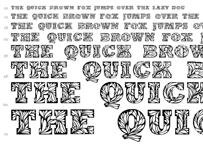 Leaffy font waterfall