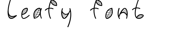 Leafy font font