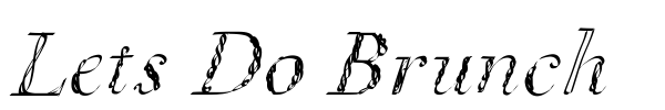 Lets Do Brunch font