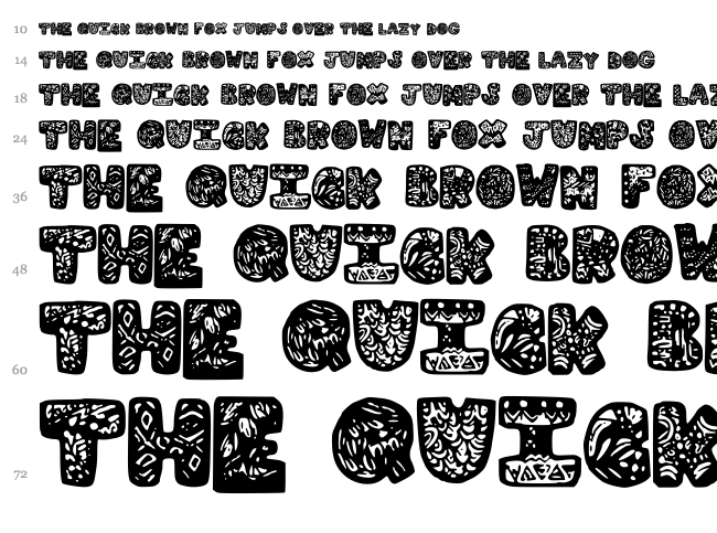Letter Graphic font waterfall