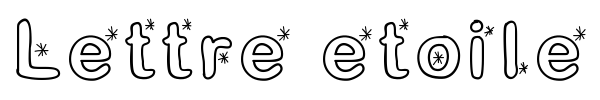 Lettre etoile font preview