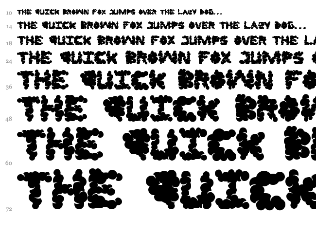 LF Jazzcloud font waterfall
