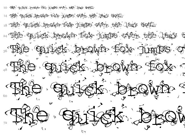 Liquid Newspaper font waterfall